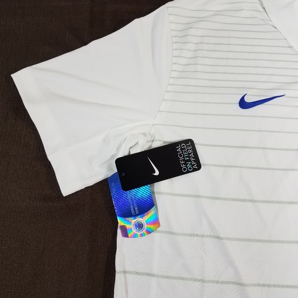 Nike Dry Duke Blue Devils Striped Polo Shirt L - Picture 3 of 8